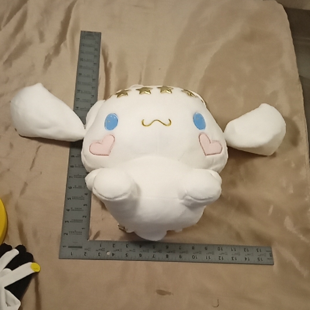 Cute White Plush Toy with Blue and Pink Accents Hello Kitty Cinnamon Roll